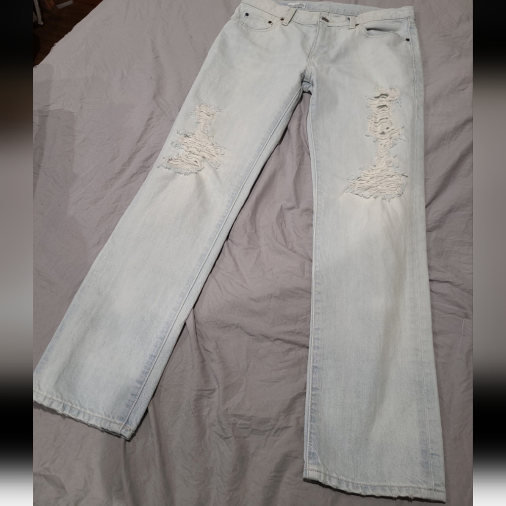 GAP 1969 womens SZ‎ 25R Sexy Boyfriend Distressed Pacific Wash Jeans